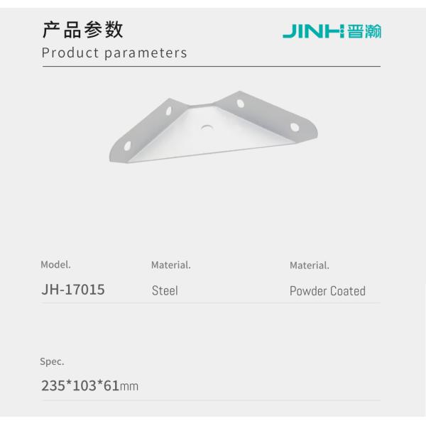 235mm 90 Degree Metal Bracket Industrial Furniture Panel Connector For RTA Shelves
