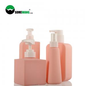 China 150ml 250ml 350ml 360ml PE Lotion Bottle Cosmetic Packaging With Soft Touch Material on sale