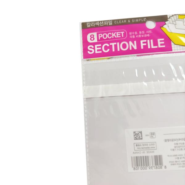 Hang Top Clear Resealable Cello Opp Header Bag For Gift Jewelry Customized Size