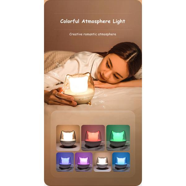 Creative Cute Cat Sleeping Night Light Wireless Speaker Colorful Atmosphere Light Home Decoration Music Night light For