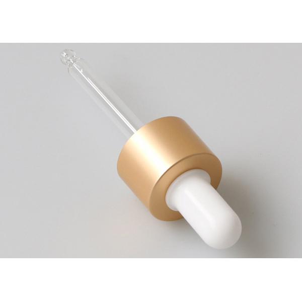 24mm Bottle Dropper Cap , Aluminum Cosmetic Bottle Cap Packaging