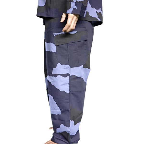 Navy and Black Digital Camouflage Combat Uniform Set Military Uniform Clothing Tear Resistant 225GSM Ripstop