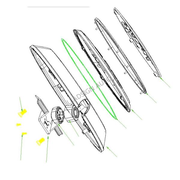 Replacement Ford Emblem Backup Camera Pickup Truck Vehicle PAL Tv System