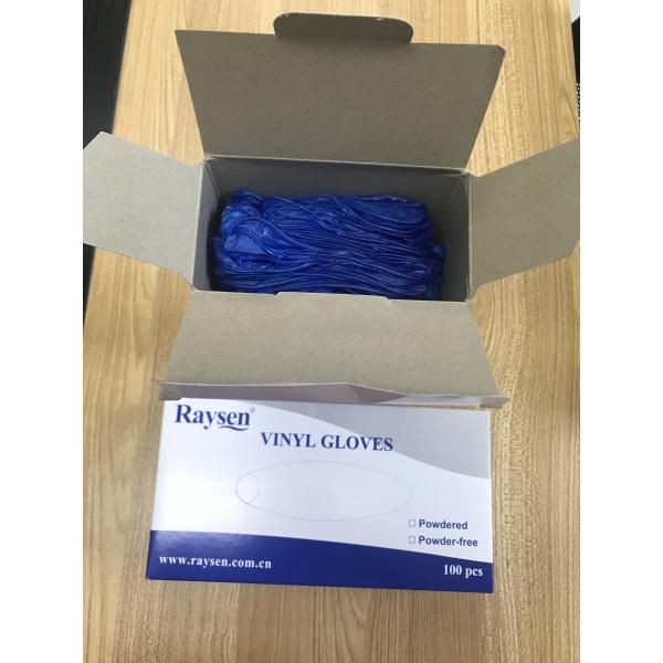 Blue Color Disposable Food Contact Gloves / Restaurant Disposable Food Safe Gloves