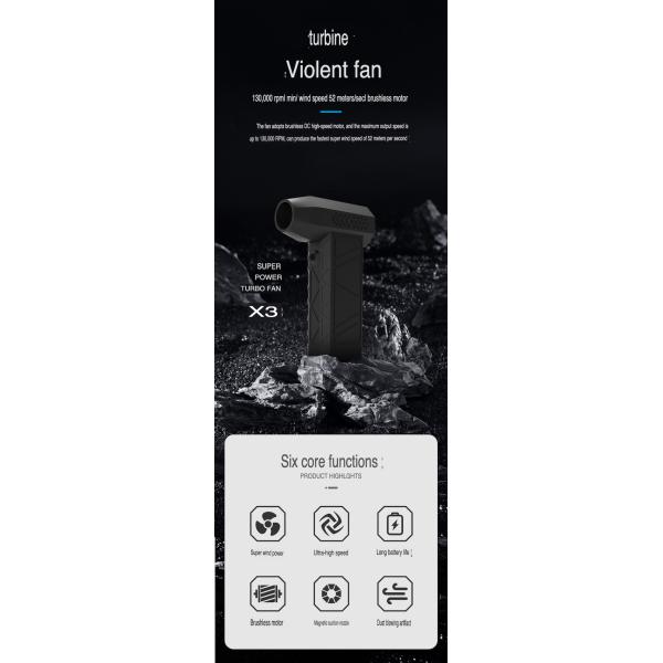 Take Hiking Next Level Portable Handheld Violent Fan Cool Camping Accessories Metal Design