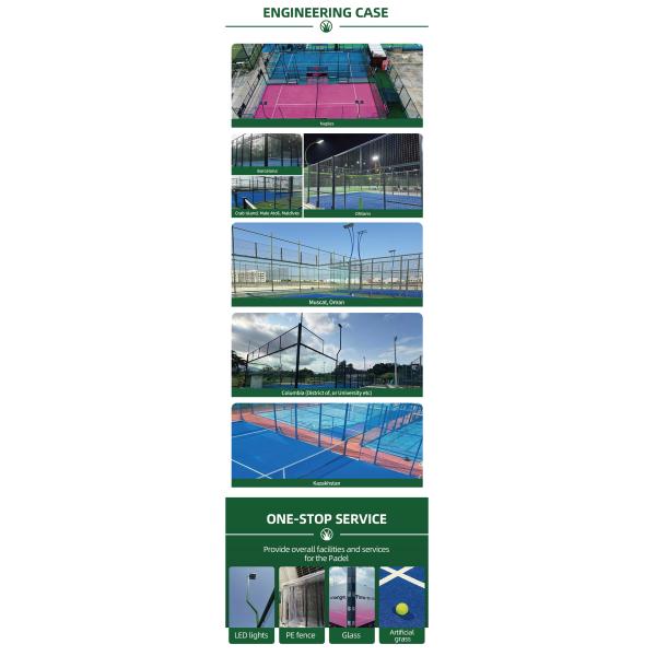 Factory Produce Installation Team Panoramic Padel Court Cover Cancha De Padel Tennis Court With Roof Paddle Tennis Court