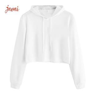 Cheap 100% Cotton Women Crop Top Hoodie 300gsm Woman Sweatshirt wholesale