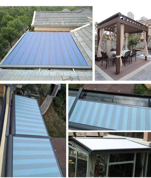 Heavy Duty Retractable Roof Awning Remote Motor Sunshade Waterproof Retractable Pergola Awnings