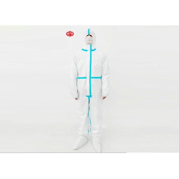 EN14126 TYPE 3 Disposable Medical Coverall Tapped