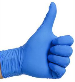 Breathable Blue Black Disposable Medical Gloves 100% Nitrile Hand Gloves Size S To XL