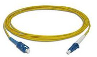 SC to LC Fiber Optic Patch Cord Singlemode 9/125μm in 3.00mm Yellow PVC Jacket
