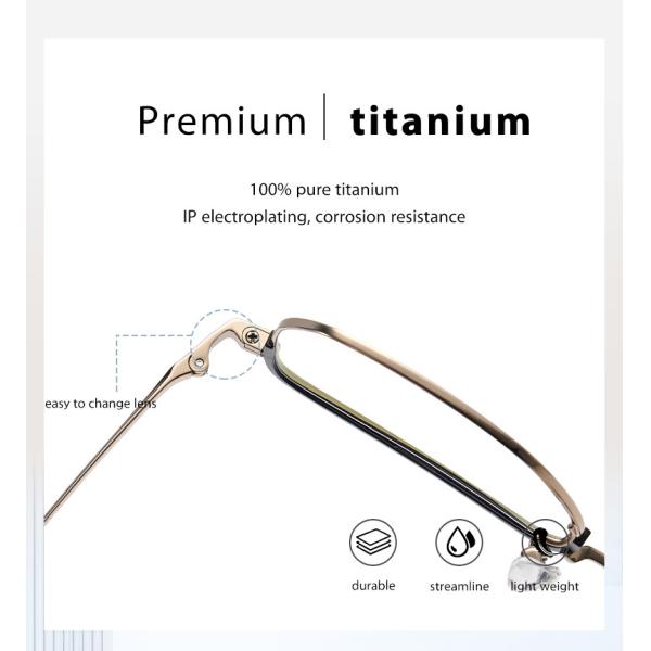 Custom Pure Titanium Frame Glasses Optical Easy Lens Replacement