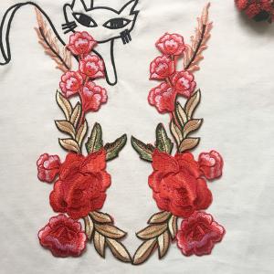 Cheap Hot Fix  Embroidery Lace Applique with Different Color wholesale