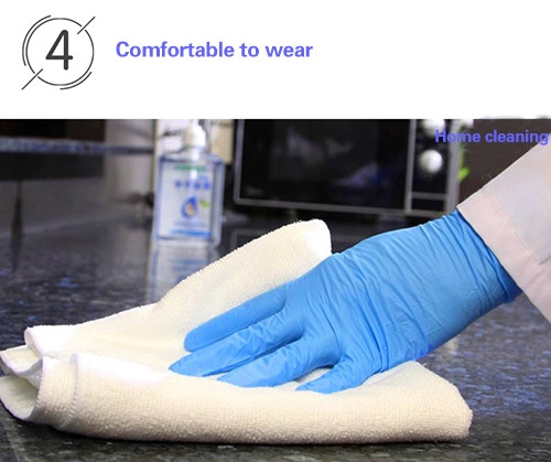 Household Nitrile XL 4.0g Disposable Protective Gloves