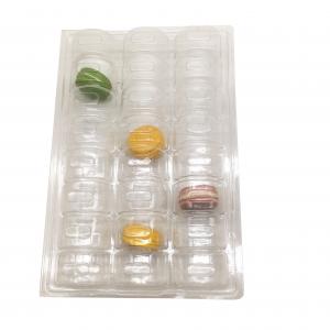 Cheap Folding 3x8 24pcs Plastic Macaron Packaging Clam Shell Tray Clear PVC PET wholesale
