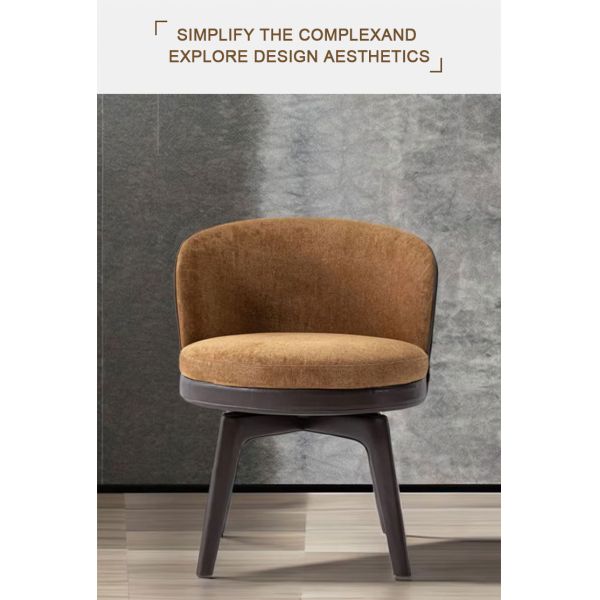 CUSTOM Dining Room Furniture Elegant Velvet Upholstered Leather Swivel Comfortable Modern Nordic Luxury Dining Chair