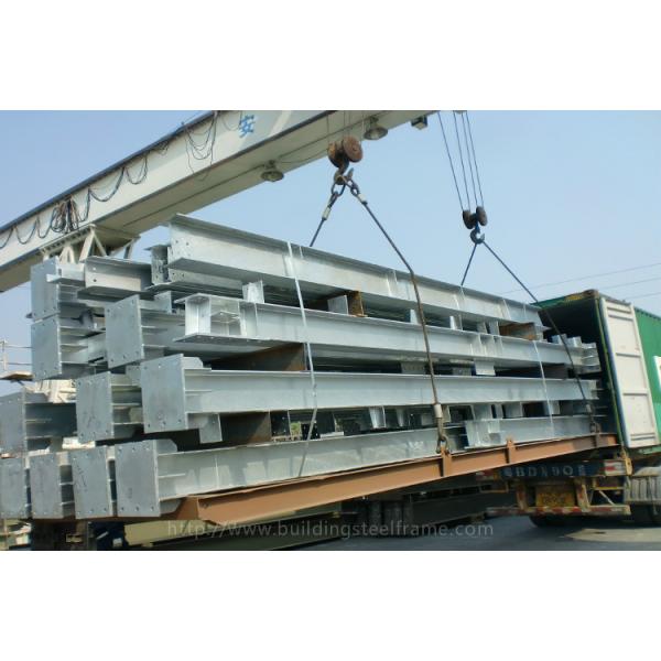 Q345B Material Garage Steel Frame , Industrial Garage With Colored Steel Cladding