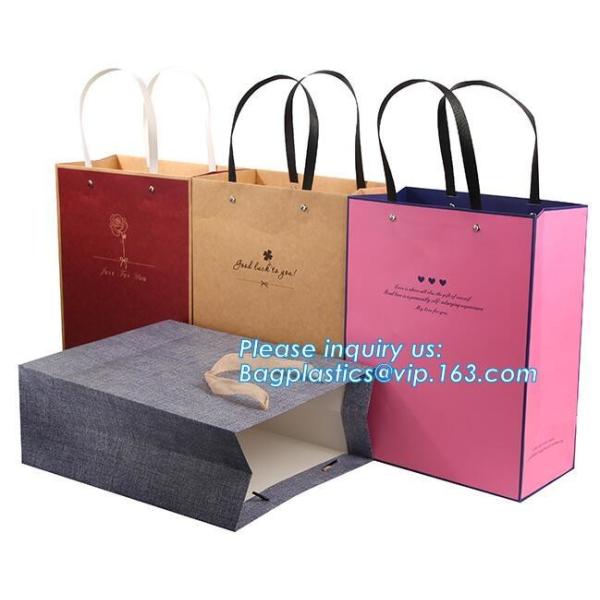 MULTIPURPOSE Holiday Gift Bags Shopping CMYK Eco Retail Packaging 100% Recyclable Kraft Paper Wedding Welcome Bags