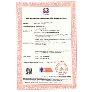 Guangzhou Faniao Cabinet Co.Ltd. Certifications