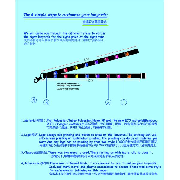 Good-looking Custom Dye Sublimation Lanyards with medal For school