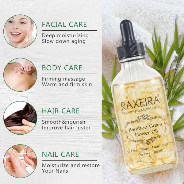 Bamboo Green Flower Essential Oil For Face Body Hair Nail 100ml