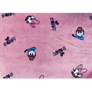 Cheap 310GSM 100% Polyester Double Velvet Fabric Cartoon Duck Good Wearability wholesale