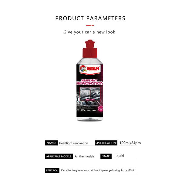 Water Soluble Headlight Renovation Restoration Polishing Compound ODM