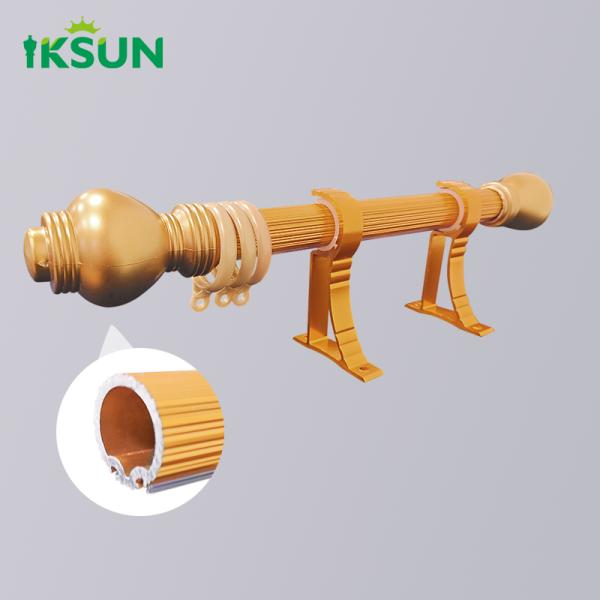 1.2mm Double Curtain Rod Sets Curtain Poles Aluminum Window Accessories