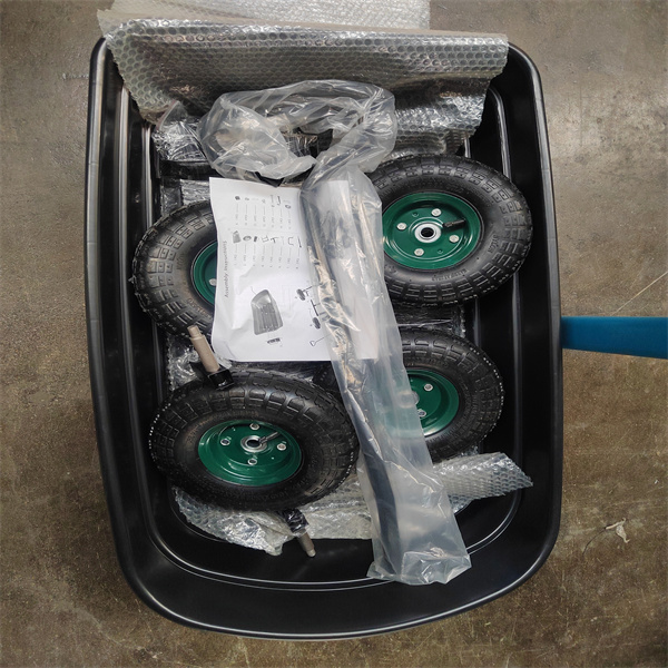 50L Capacity Garden Dump Cart On Wheel Barrow Garden Tipper Truck