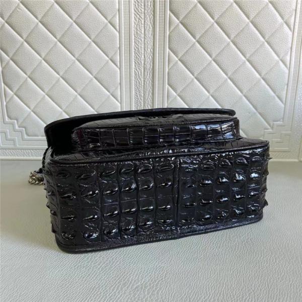 Authentic Crocodile Skin Women Flap Purse Genuine Alligator Leather Lady Chain Bag Female Single Cross Shoulder Bag