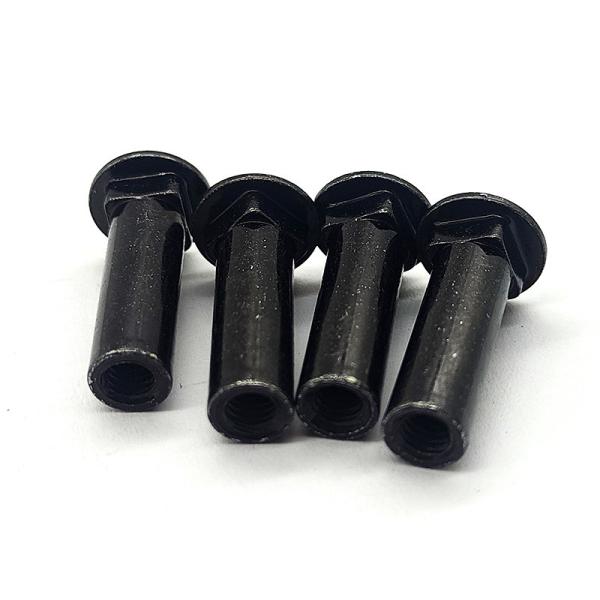 High Precision Internally Threaded Rivets Black Anodized Aluminum Rivets Customized