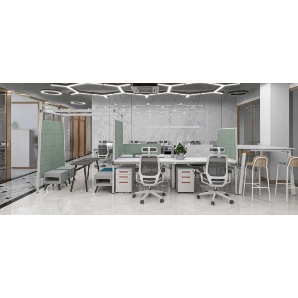 Staff Rolling Furniture Seating Computer White High Back Mesh Office Chairs 4