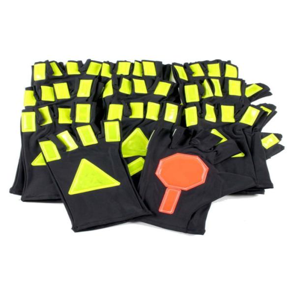 Driving Mitts Reflective Traffic Control Gloves , Traffic Police Gloves
