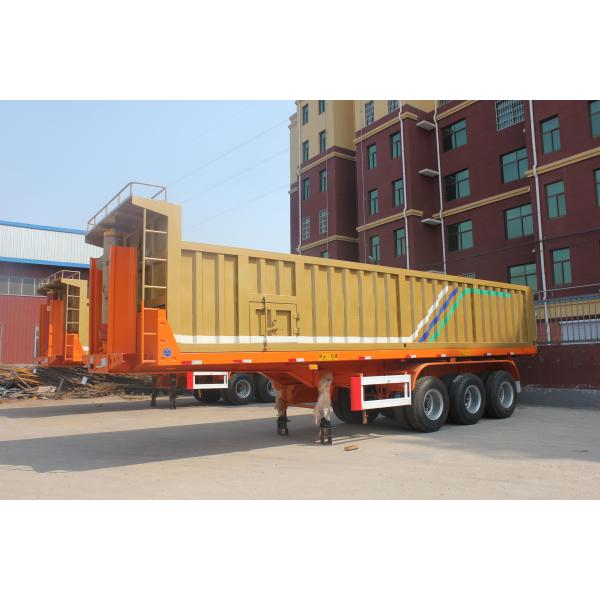 50 tons 3 axle self discharge tipping truck trailers with and HAVY hydraulic cylinder