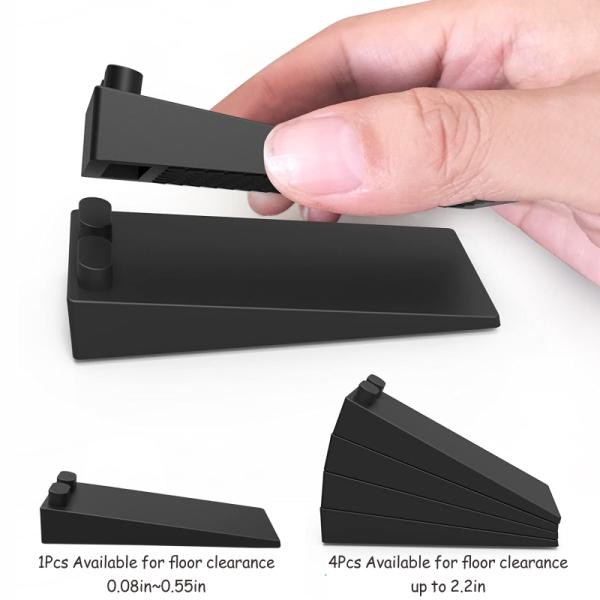 OEM Nonslip PVC Plastic Door Wedge 88x40x19mm Dark Grey Color