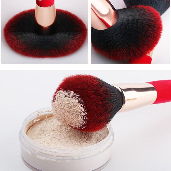 Comfortable Custom Makeup Brushes , Setting Powder Brush Soft Synthetic Fibers