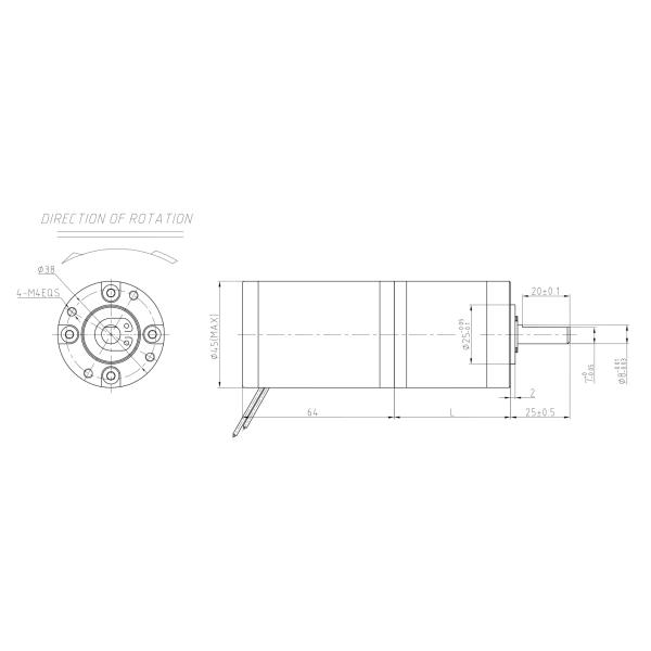 800 Rpm PMDC DC Planetary Geared Motor 45mm 25nm Speed Adjustable