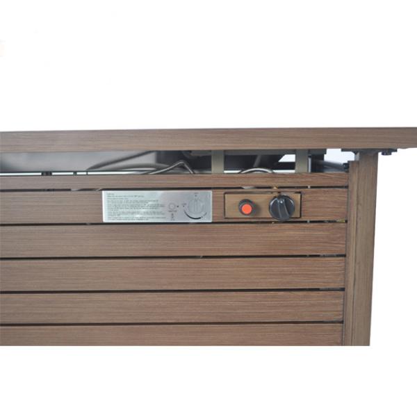 Outdoor Rectangular Chat Height Square Fire Pit Table Stainless Steel