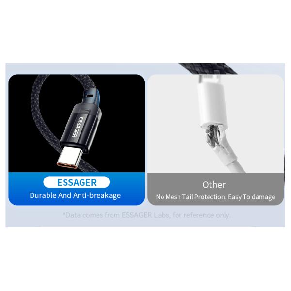 ES-X55 Series Magnetic Absorption Quick Charge Cable USB C To Type C Cable 100W 240W 1m