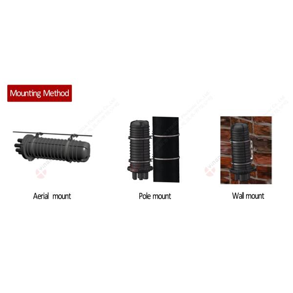 PP Heat Shrink Dome Fiber Optic Splice Enclosure 9 Ports 96 Cores Arial Pole Wall Mount