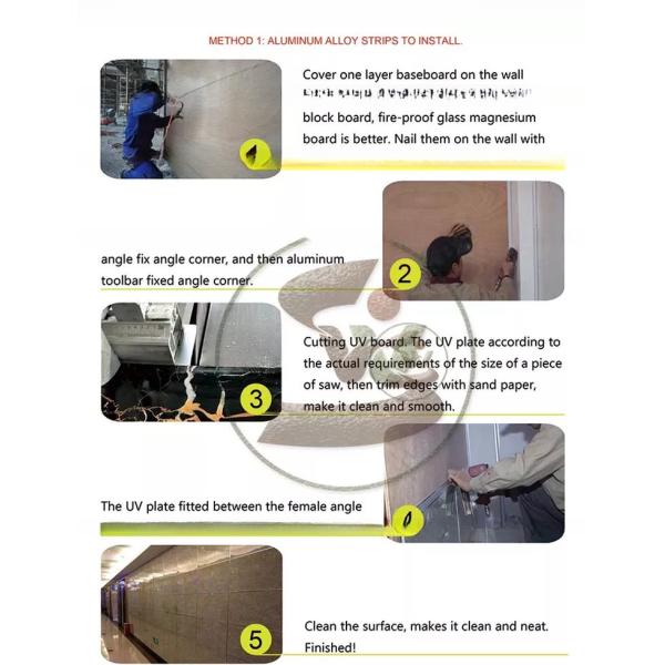 Interior Decoration 3mm PVC Marble Sheet with High Glossy UV Coating and Additive