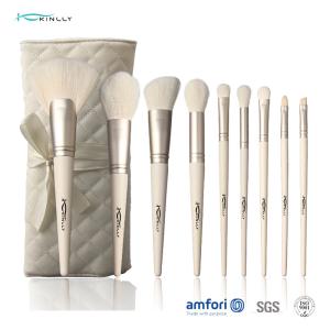 Buy cheap 9pcs White Natural Hair Makeup Brush With Cosmetic Bag from wholesalers