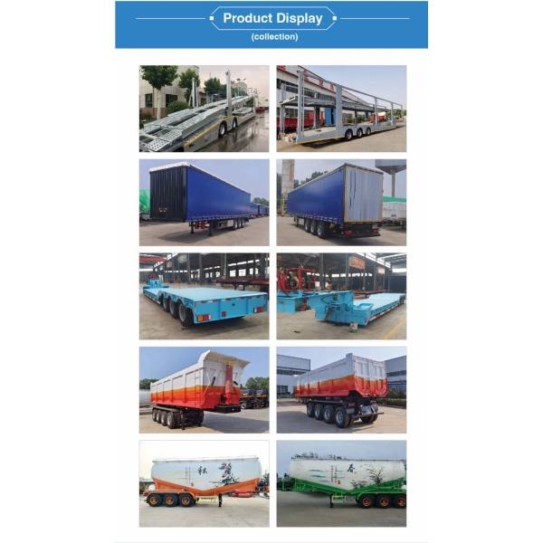 1310mm Wheel Base 3 Axle Heavy Duty Hydraulic Cylinder Rear Dump Trailer 40-80 Ton