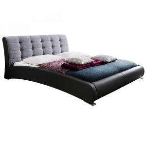 Cheap european style modern simple curving sidepart fabric bed bedroom furniture wholesale