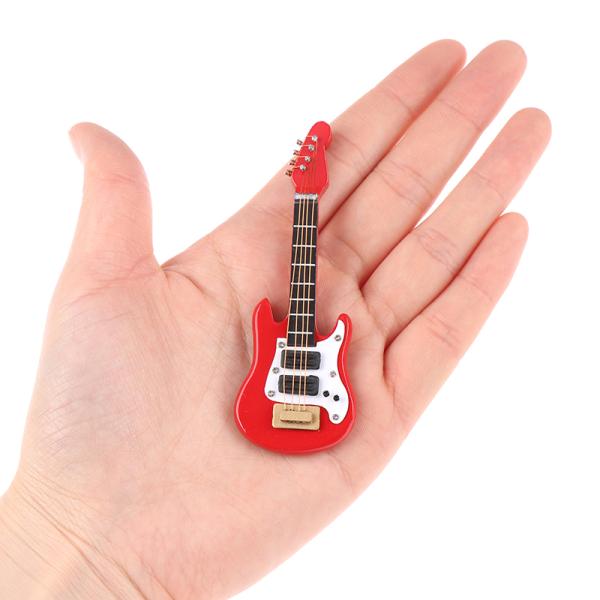 1:12 Dollhouse Miniature Music Electric Guitar For Kids Musical Toy House Decor