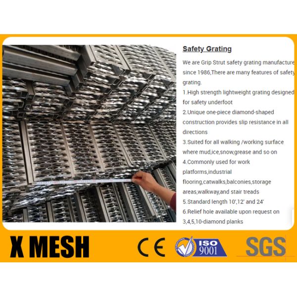 Hot Dipped Galvanized Perforated Metal Mesh Safety Grating Walkway Anti Rust