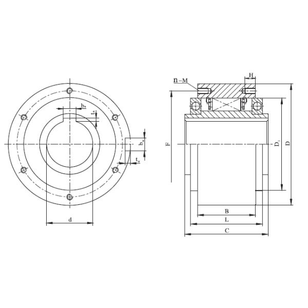1900N.m 3200r/min Sprag Overrunning Clutch , One Way Sprag Clutch