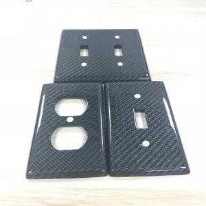 China Furniture Industry Usage Carbon Fiber Light Switch Cover 3K Twill Glossy Finish on sale