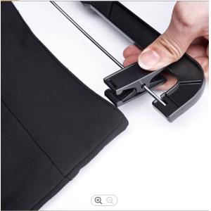 Non Slip Metal Cloth Hanger , Black Metal Clip Clothes Hanger