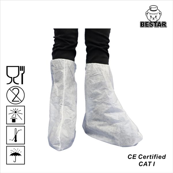 Nonwoven SPP Disposable Booties Shoe Covers Knee High Boot Covers